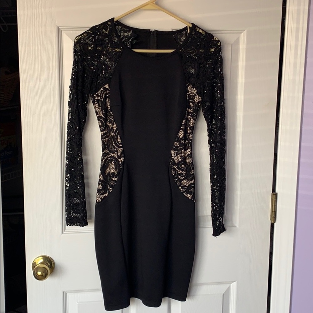 Long Sleeve Lace Formal Dress **SOLD**